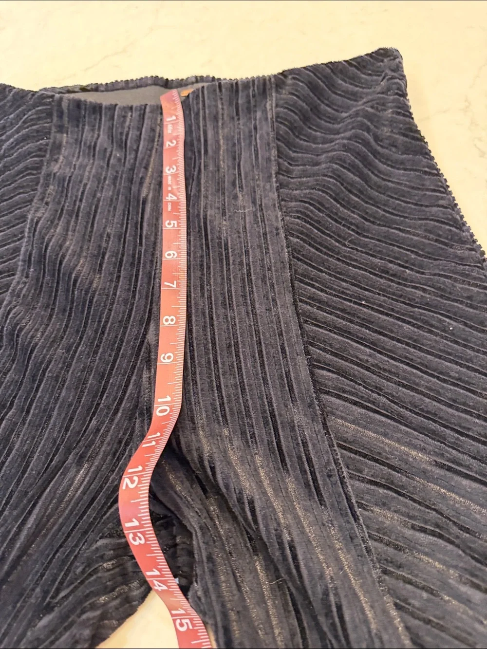 Free People Penny Flare Velvet Pants Black Ribbed Wide-Leg Size Medium